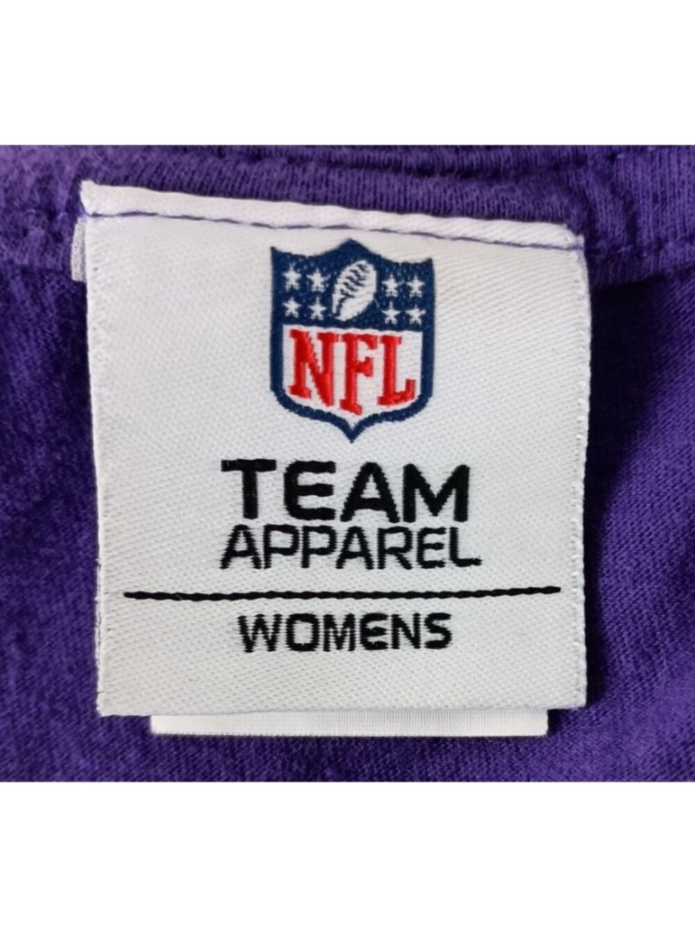 Team Apparel Football Minnesota Vikings Women's V-Neck Short Sleeve Shirt Sz. L - Picture 7 of 7